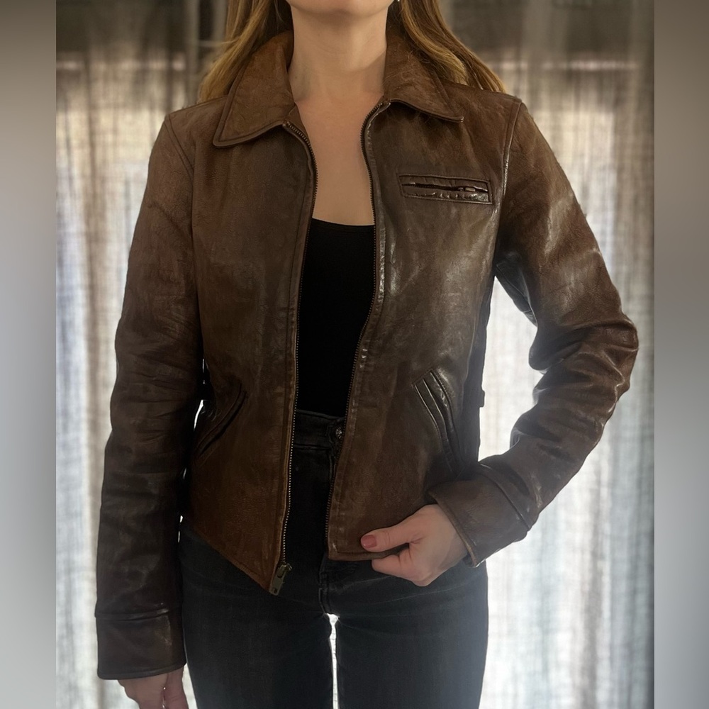 Polo Ralph Lauren Dark Brown Leather Jacket